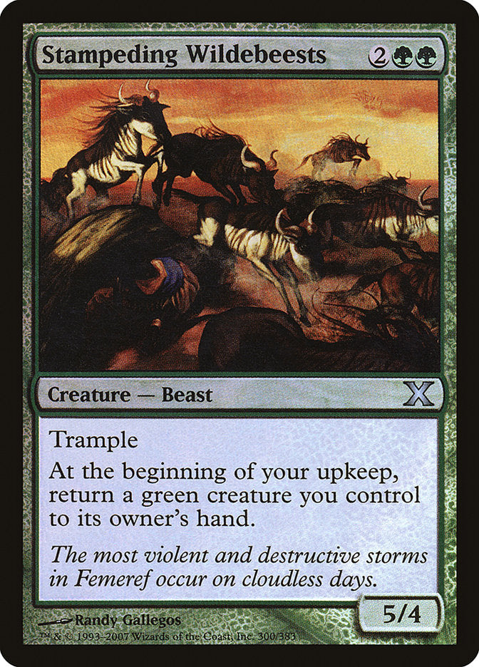 Stampeding Wildebeests (Premium Foil) [Tenth Edition] | Shuffle n Cut Hobbies & Games
