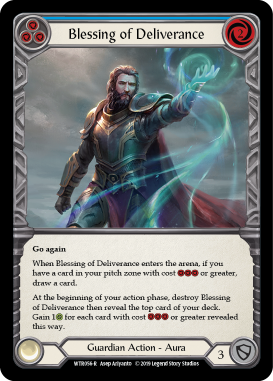 Blessing of Deliverance (Blue) [WTR056-R] Alpha Print Normal | Shuffle n Cut Hobbies & Games