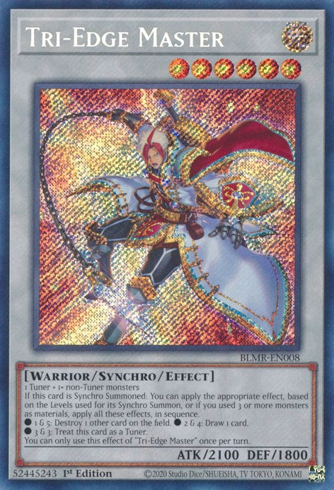 Tri-Edge Master [BLMR-EN008] Secret Rare | Shuffle n Cut Hobbies & Games