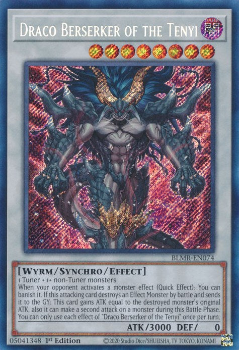 Draco Berserker of the Tenyi [BLMR-EN074] Secret Rare | Shuffle n Cut Hobbies & Games