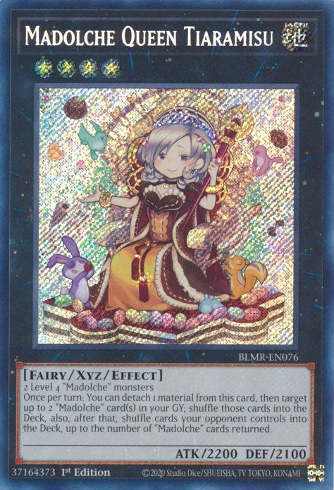 Madolche Queen Tiaramisu [BLMR-EN076] Secret Rare | Shuffle n Cut Hobbies & Games