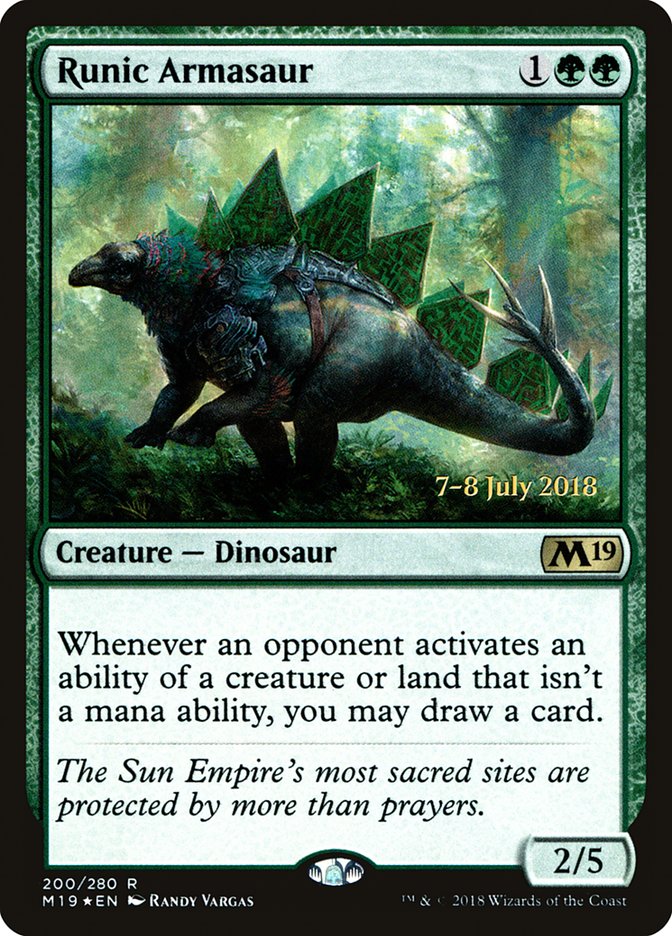 Runic Armasaur [Core Set 2019 Prerelease Promos] | Shuffle n Cut Hobbies & Games