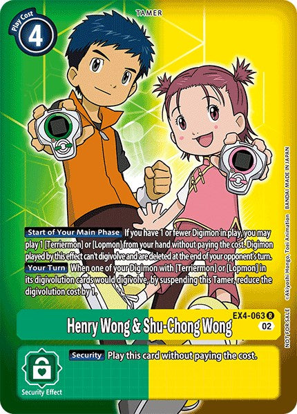 Henry Wong & Shu-Chong Wong [EX4-063] (Alternate Art) [Alternative Being Booster] | Shuffle n Cut Hobbies & Games
