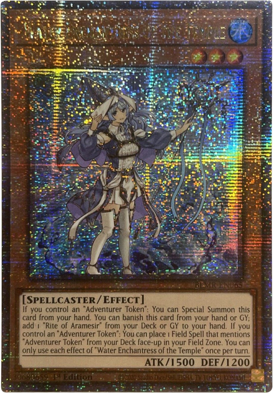 Water Enchantress of the Temple [BLMR-EN065] Quarter Century Secret Rare | Shuffle n Cut Hobbies & Games