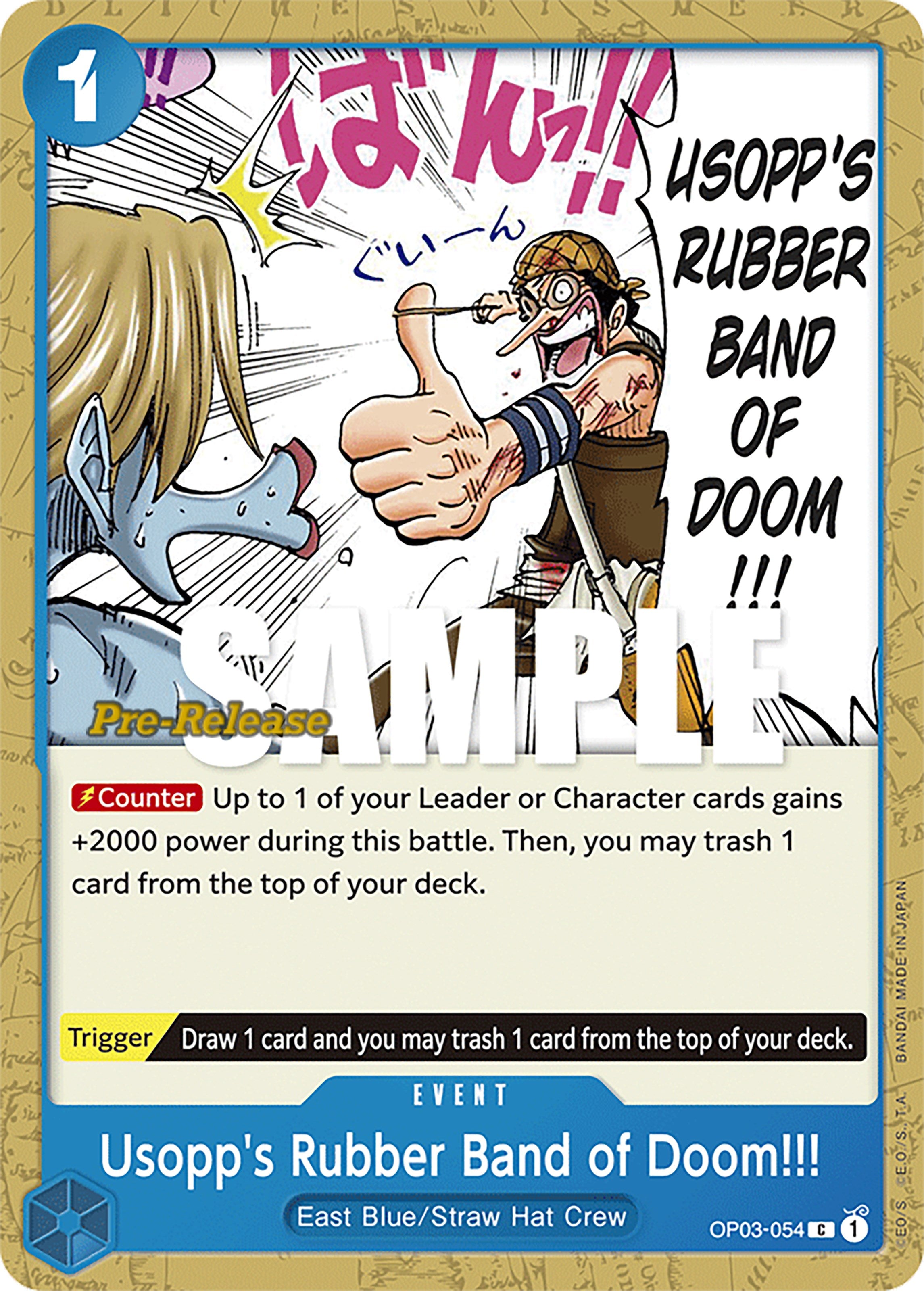 Usopp's Rubber Band of Doom!!! [Pillars of Strength Pre-Release Cards] | Shuffle n Cut Hobbies & Games