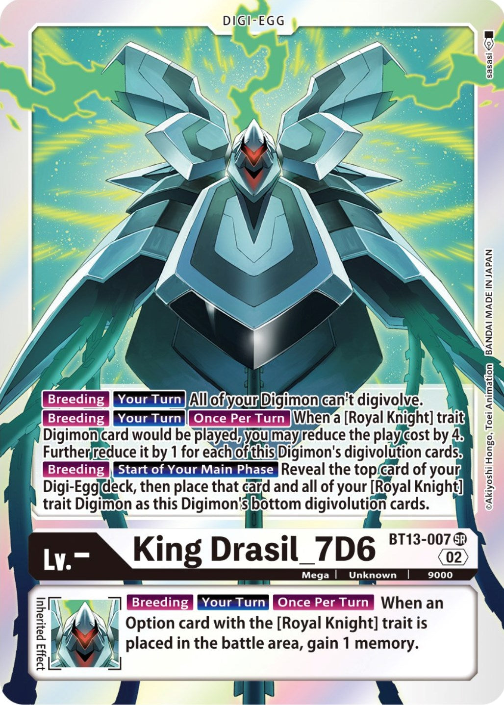 King Drasil_7D6 [BT13-007] [Versus Royal Knights Booster] | Shuffle n Cut Hobbies & Games