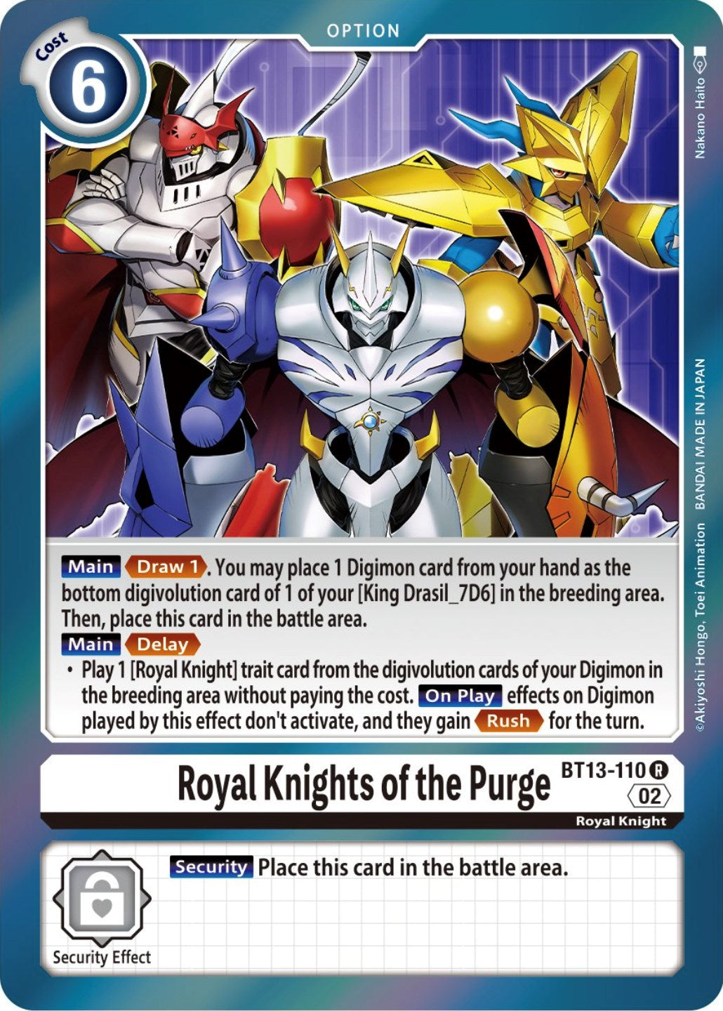 Royal Knights of the Purge [BT13-110] [Versus Royal Knights Booster] | Shuffle n Cut Hobbies & Games
