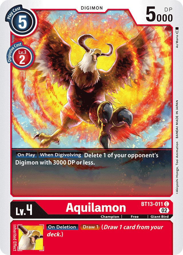 Aquilamon [BT13-011] [Versus Royal Knights Booster] | Shuffle n Cut Hobbies & Games