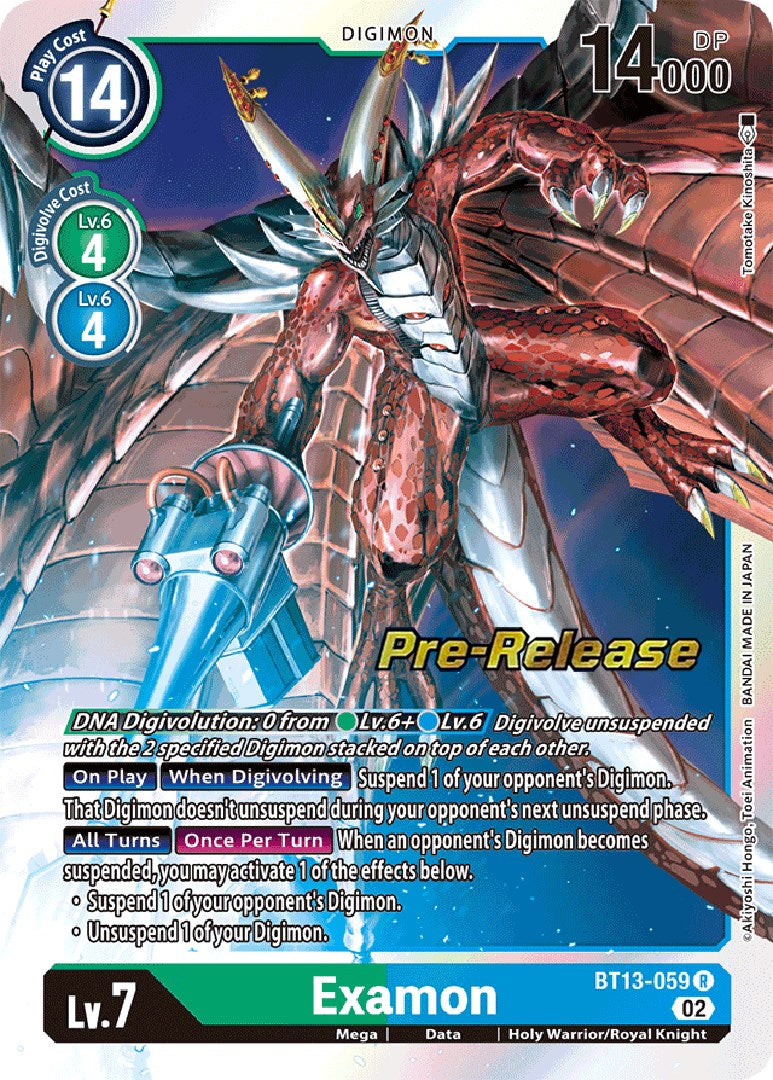 Examon [BT13-059] [Versus Royal Knight Booster Pre-Release Cards] | Shuffle n Cut Hobbies & Games