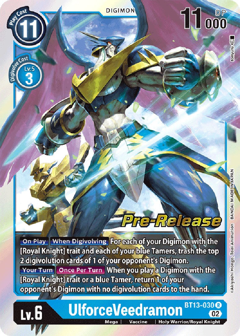 UlforceVeedramon [BT13-030] [Versus Royal Knight Booster Pre-Release Cards] | Shuffle n Cut Hobbies & Games
