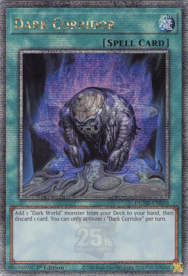 Dark Corridor [DUNE-EN059] Quarter Century Secret Rare | Shuffle n Cut Hobbies & Games