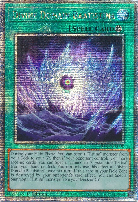 Divine Domain Baatistina [DUNE-EN090] Quarter Century Secret Rare | Shuffle n Cut Hobbies & Games