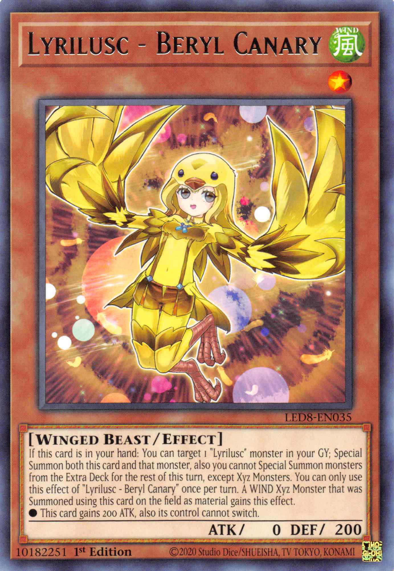 Lyrilusc - Beryl Canary [LED8-EN035] Rare | Shuffle n Cut Hobbies & Games