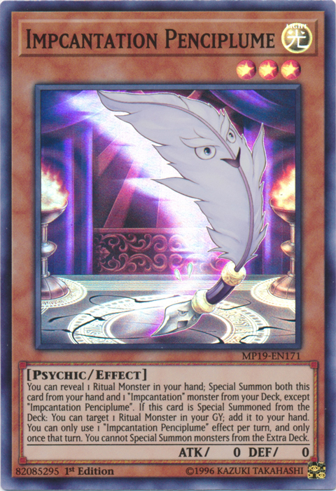 Impcantation Penciplume [MP19-EN171] Super Rare | Shuffle n Cut Hobbies & Games