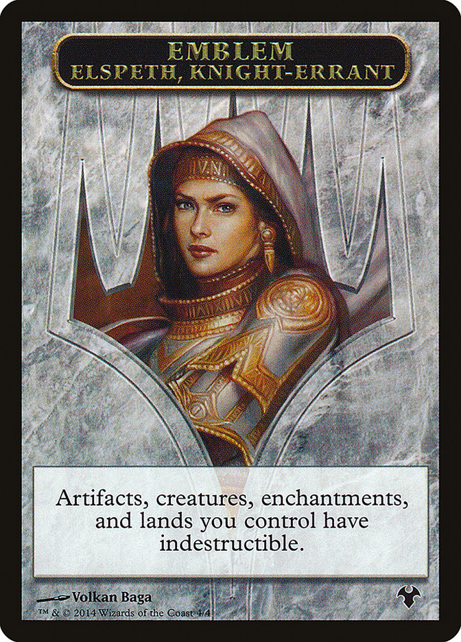 Elspeth, Knight-Errant Emblem [Modern Event Deck 2014 Tokens] | Shuffle n Cut Hobbies & Games