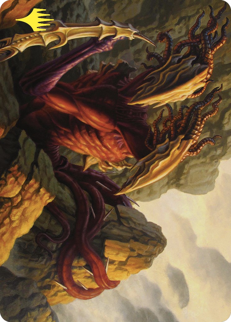 Two-Headed Sliver Art Card (Gold-Stamped) [Commander Masters Art Series] | Shuffle n Cut Hobbies & Games