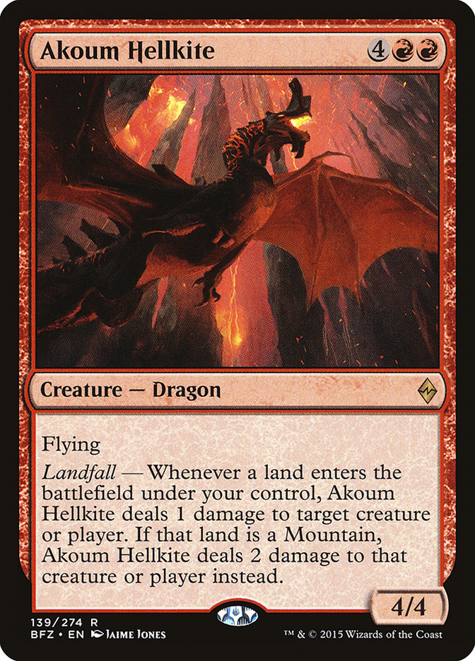 Akoum Hellkite [Battle for Zendikar] | Shuffle n Cut Hobbies & Games