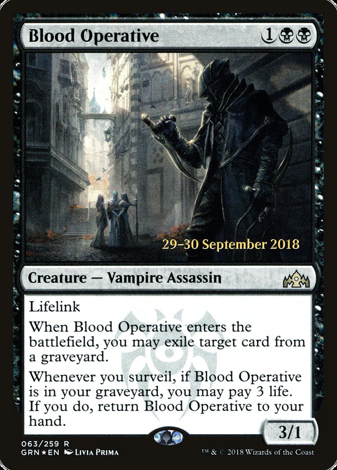 Blood Operative [Guilds of Ravnica Prerelease Promos] | Shuffle n Cut Hobbies & Games