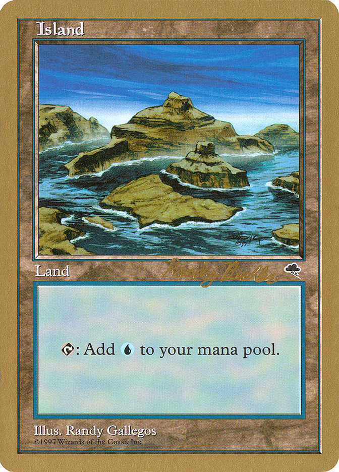 Island (rb338) (Randy Buehler) [World Championship Decks 1998] | Shuffle n Cut Hobbies & Games