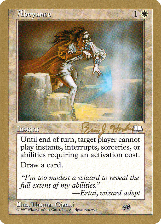 Abeyance (Brian Hacker) (SB) [World Championship Decks 1998] | Shuffle n Cut Hobbies & Games