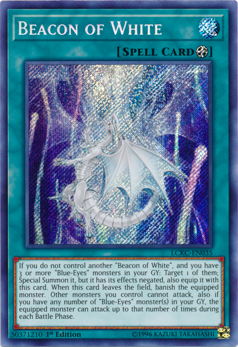 Beacon of White [LCKC-EN035] Secret Rare | Shuffle n Cut Hobbies & Games