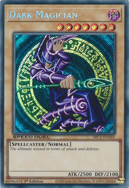 Dark Magician [SBC1-ENA01] Secret Rare | Shuffle n Cut Hobbies & Games