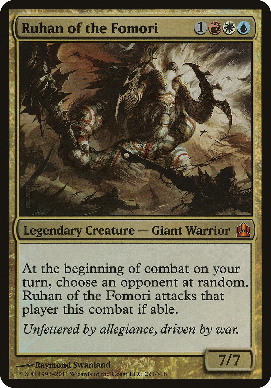 Ruhan of the Fomori (Oversized) [Commander 2011 Oversized] | Shuffle n Cut Hobbies & Games