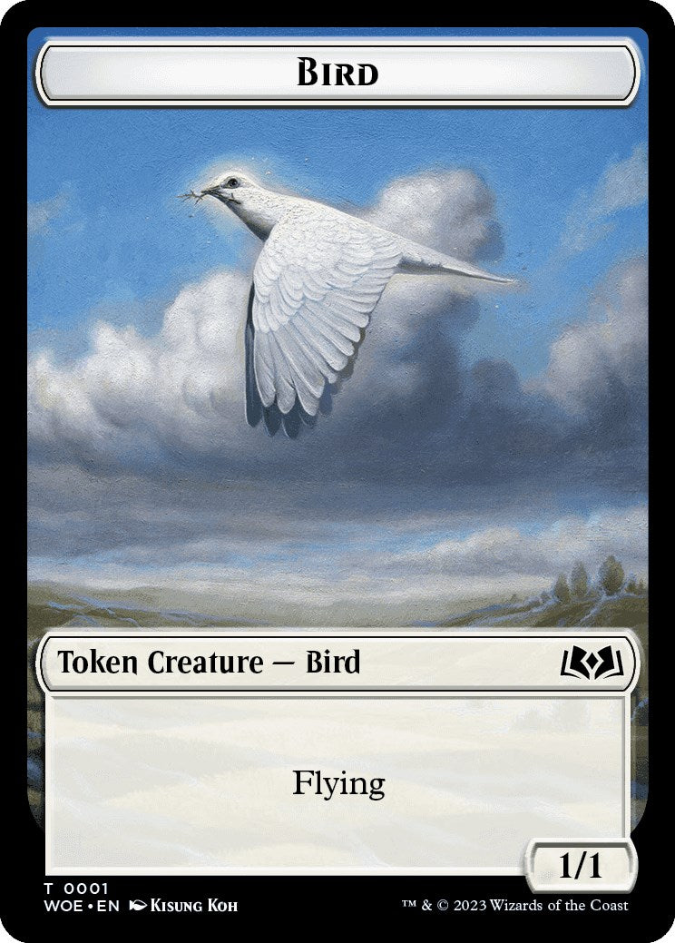 Bird // Human Double-Sided Token [Wilds of Eldraine Commander Tokens] | Shuffle n Cut Hobbies & Games
