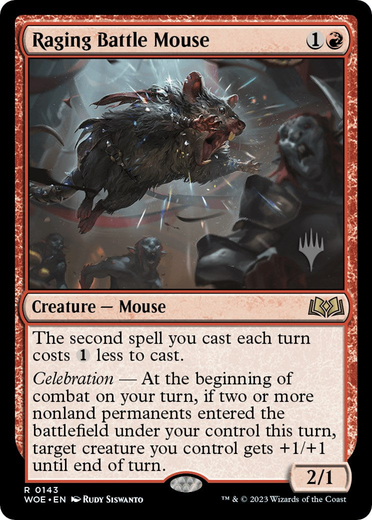 Raging Battle Mouse (Promo Pack) [Wilds of Eldraine Promos] | Shuffle n Cut Hobbies & Games