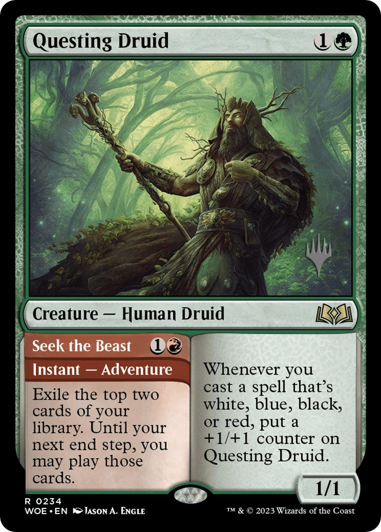 Questing Druid (Promo Pack) [Wilds of Eldraine Promos] | Shuffle n Cut Hobbies & Games