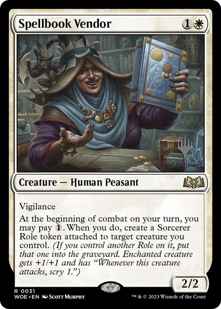 Spellbook Vendor (Promo Pack) [Wilds of Eldraine Promos] | Shuffle n Cut Hobbies & Games