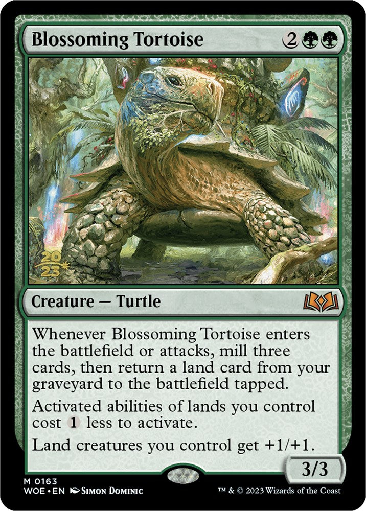 Blossoming Tortoise [Wilds of Eldraine Prerelease Promos] | Shuffle n Cut Hobbies & Games