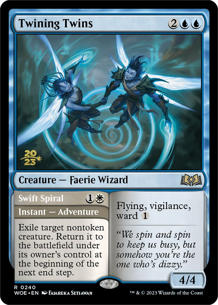 Twining Twins // Swift Spiral (Promo Pack) [Wilds of Eldraine Promos] | Shuffle n Cut Hobbies & Games