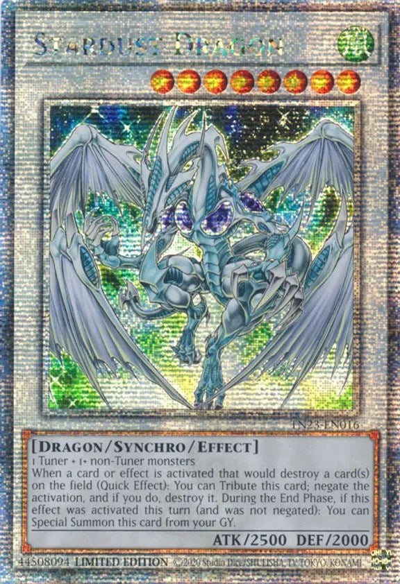 Stardust Dragon [TN23-EN016] Quarter Century Secret Rare | Shuffle n Cut Hobbies & Games