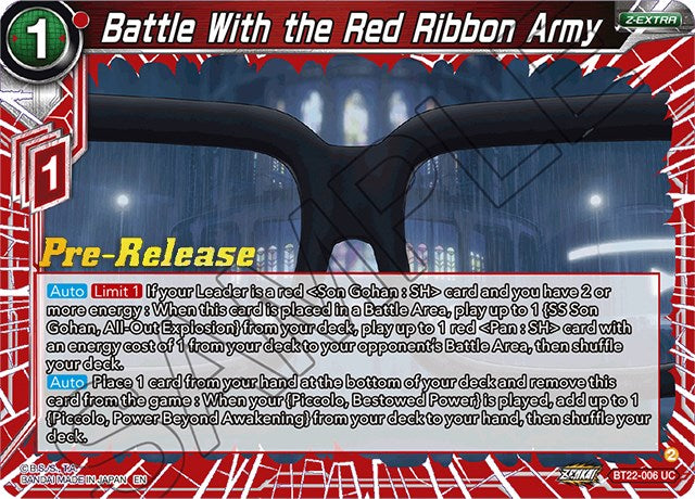 Battle With the Red Ribbon Army (BT22-006) [Critical Blow Prerelease Promos] | Shuffle n Cut Hobbies & Games