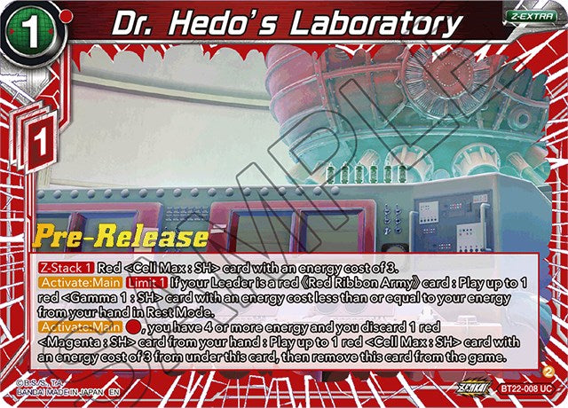 Dr. Hedo's Laboratory (BT22-008) [Critical Blow Prerelease Promos] | Shuffle n Cut Hobbies & Games