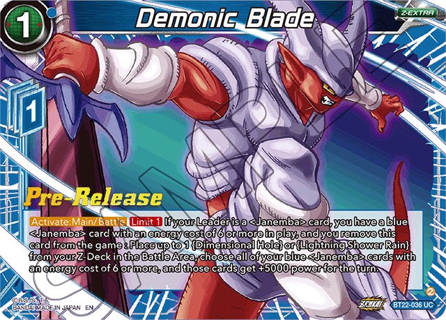 Demonic Blade (BT22-036) [Critical Blow Prerelease Promos] | Shuffle n Cut Hobbies & Games