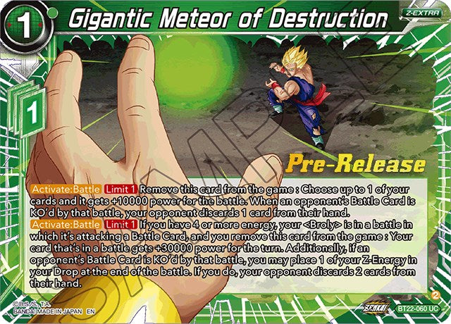 Gigantic Meteor of Destruction (BT22-060) [Critical Blow Prerelease Promos] | Shuffle n Cut Hobbies & Games