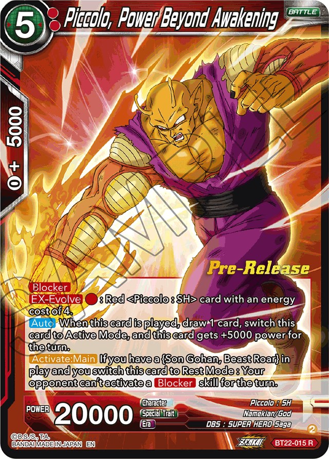 Piccolo, Power Beyond Awakening (BT22-015) [Critical Blow Prerelease Promos] | Shuffle n Cut Hobbies & Games