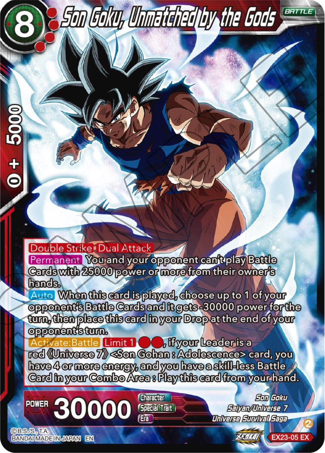 Son Goku, Unmatched by the Gods (EX23-05) [Premium Anniversary Box 2023] | Shuffle n Cut Hobbies & Games