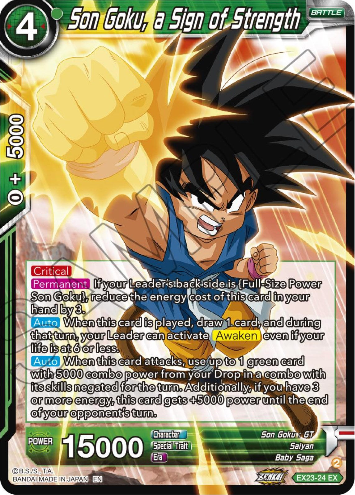 Son Goku, a Sign of Strength (EX23-24) [Premium Anniversary Box 2023] | Shuffle n Cut Hobbies & Games