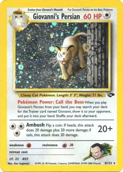 Giovanni's Persian (8/132) [Gym Challenge Unlimited] | Shuffle n Cut Hobbies & Games