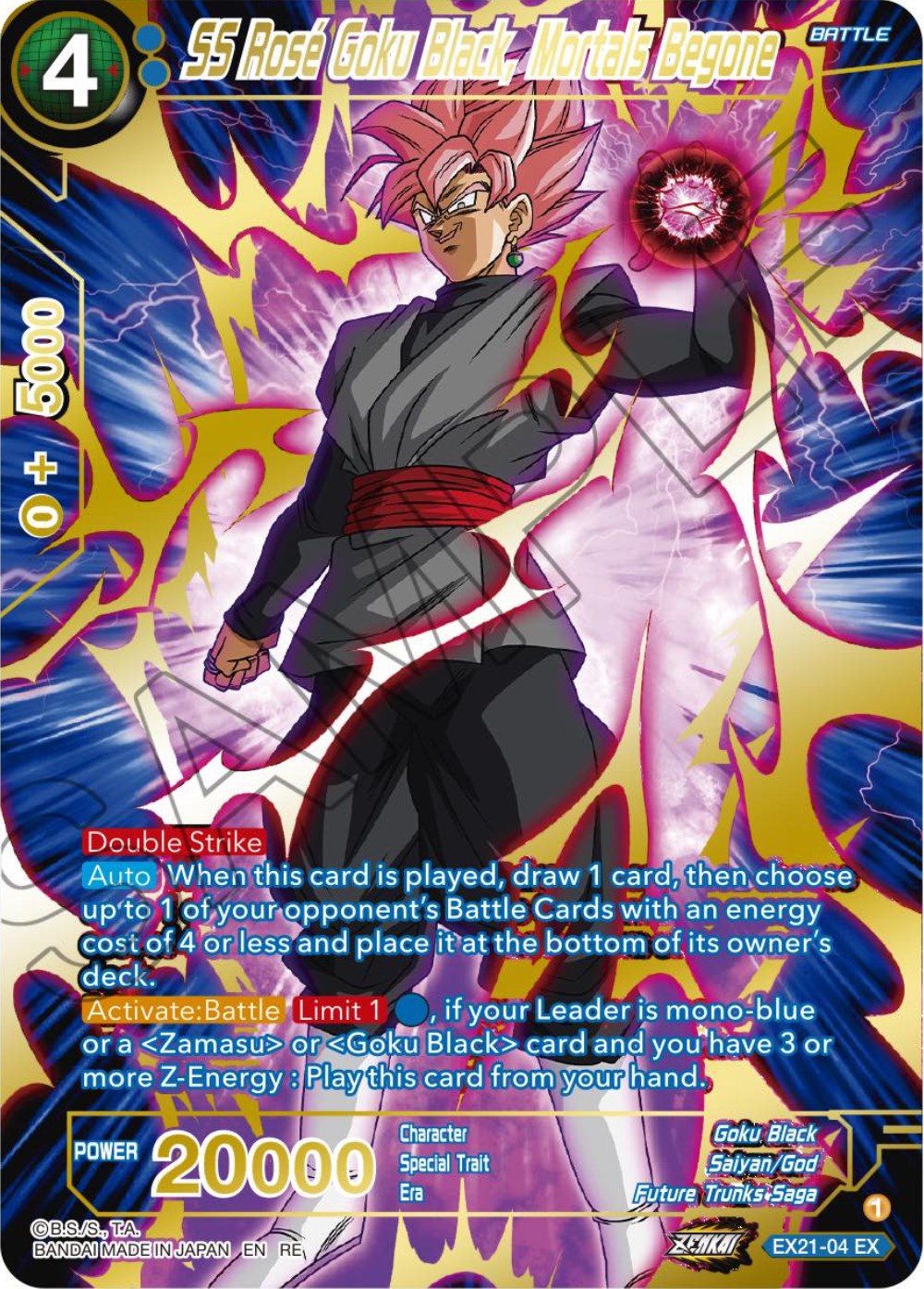 SS Rose Goku Black, Mortals Begone (EX21-04) [Premium Anniversary Box 2023] | Shuffle n Cut Hobbies & Games