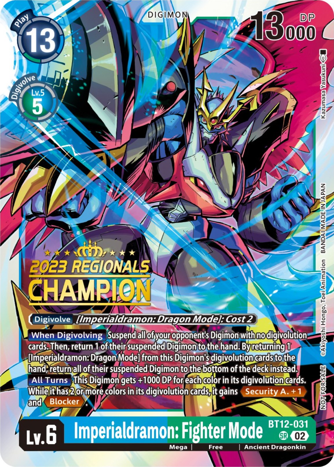 Imperialdramon: Fighter Mode [BT12-031] (2023 Regionals Champion) [Across Time] | Shuffle n Cut Hobbies & Games