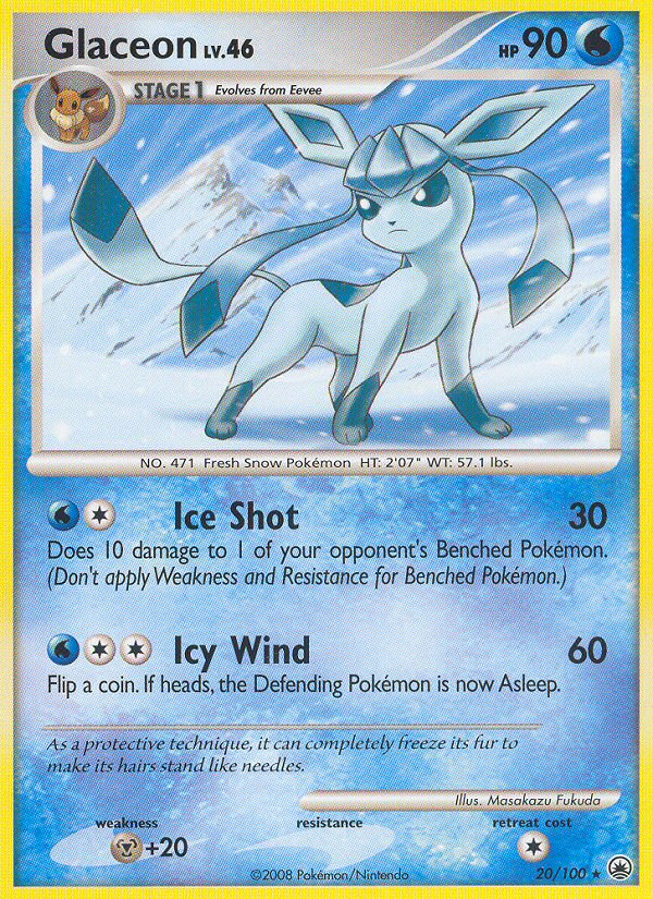 Glaceon (20/100) [Diamond & Pearl: Majestic Dawn] | Shuffle n Cut Hobbies & Games