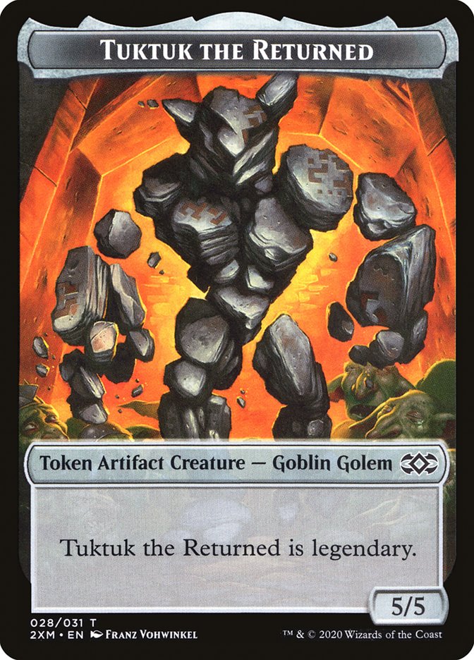 Ooze // Tuktuk the Returned Double-Sided Token [Double Masters Tokens] | Shuffle n Cut Hobbies & Games
