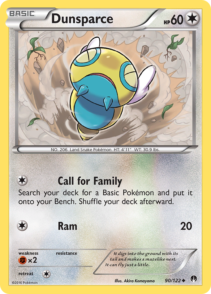 Dunsparce (90/122) [XY: BREAKpoint] | Shuffle n Cut Hobbies & Games