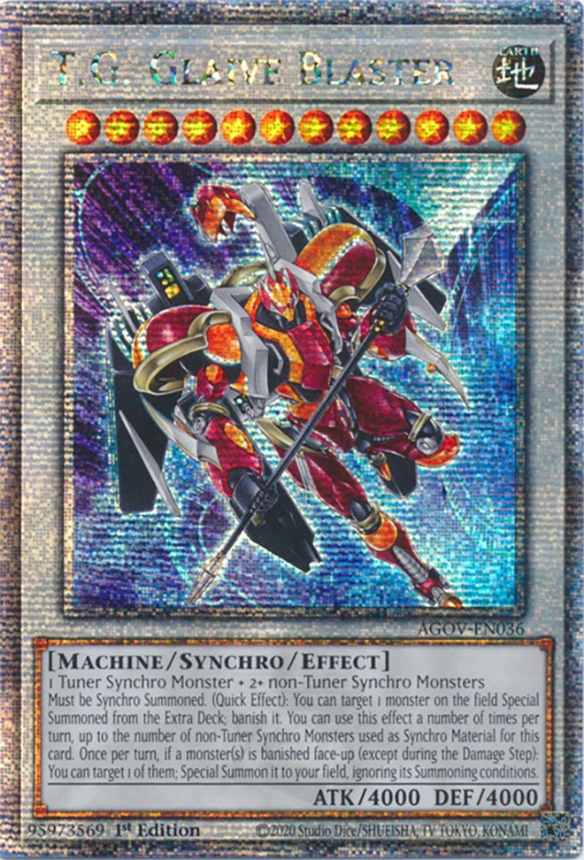 T.G. Glaive Blaster (Quarter Century Secret Rare) [AGOV-EN036] Quarter Century Secret Rare | Shuffle n Cut Hobbies & Games