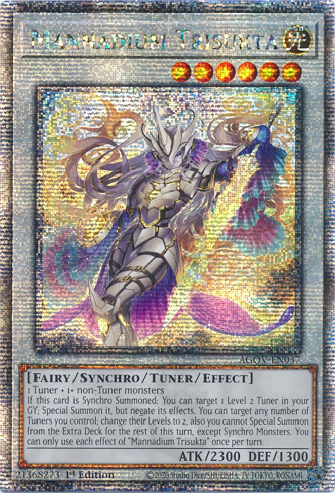 Mannadium Trisukta (Quarter Century Secret Rare) [AGOV-EN037] Quarter Century Secret Rare | Shuffle n Cut Hobbies & Games