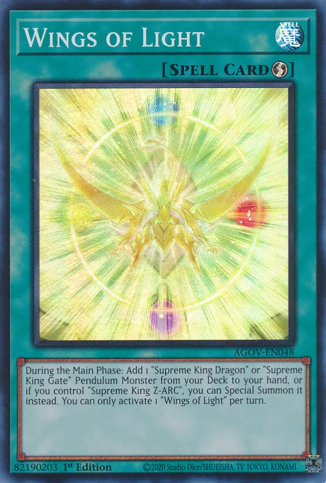 Wings of Light [AGOV-EN048] Super Rare | Shuffle n Cut Hobbies & Games